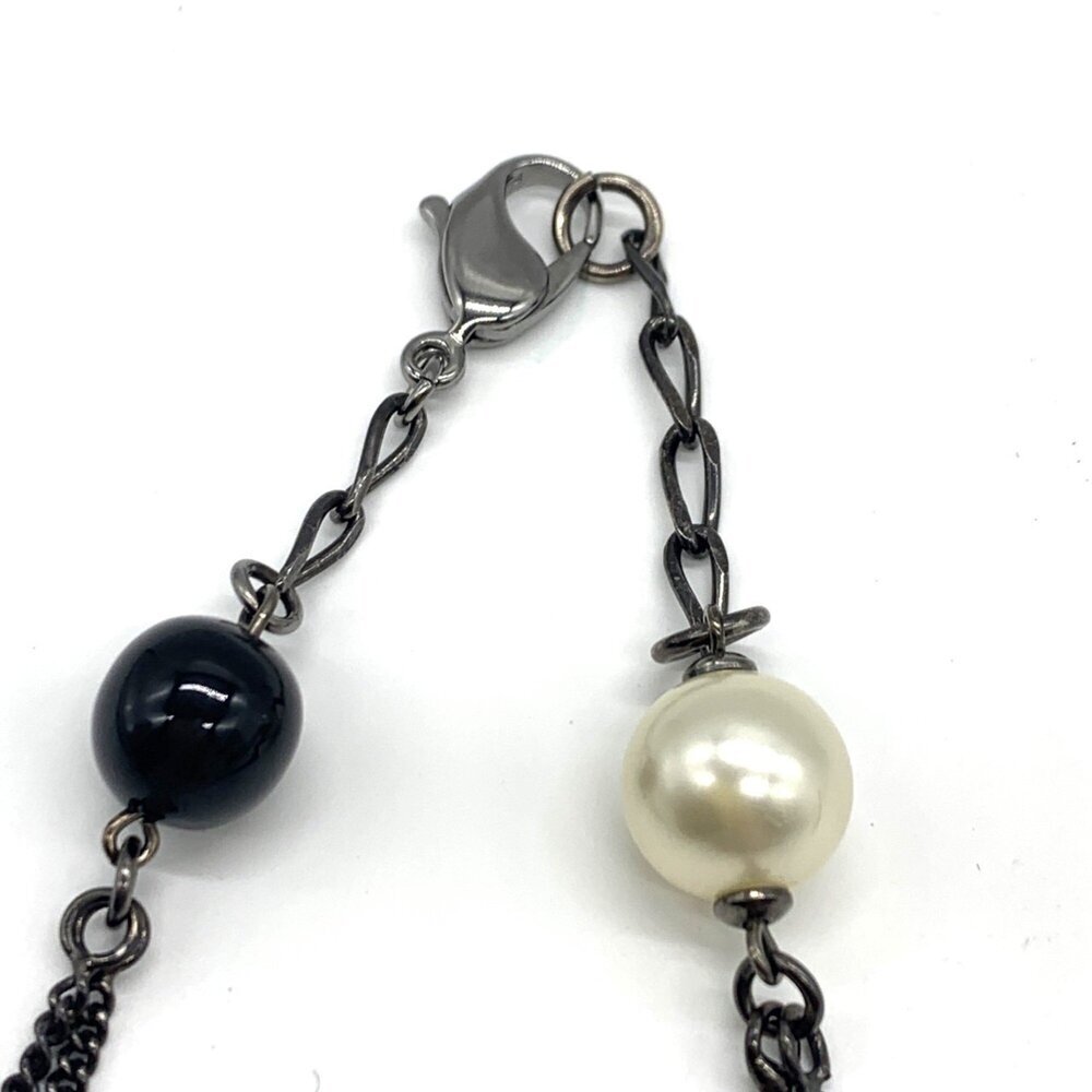 CHANEL Black Pearl Logo Necklace - Picture 3 of 6